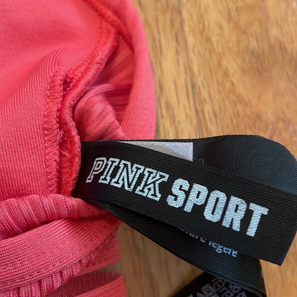 PINK Sport Ultimate Lightly Lined Sports Bra. Coral. Size XL. Adjustable. GUC - Picture 8 of 11